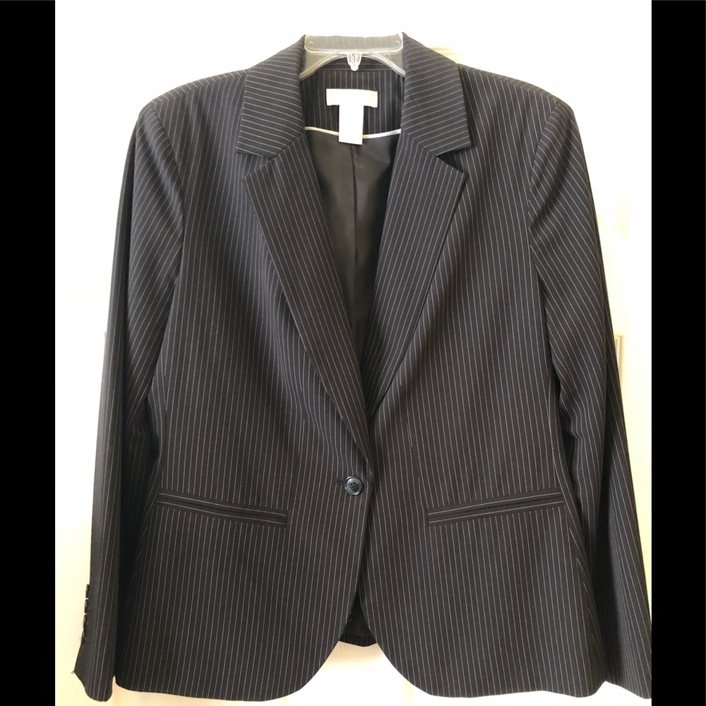 Suit Pinstripe Black & white